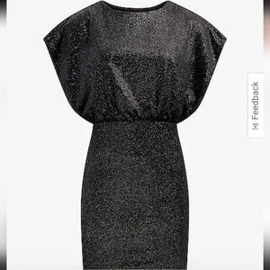 NWT Express Shine Cap Sleeve Mini Sheath Cocktail Dress Size M